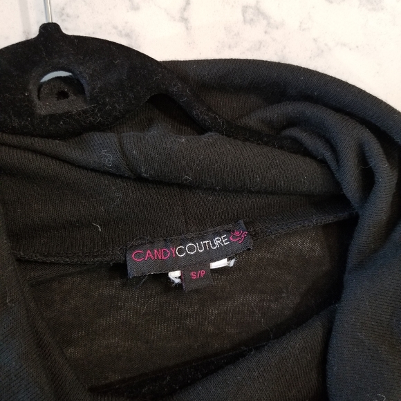 🧥 CANDY COUTURE BLACK COWL NECK TOP - Picture 3 of 6